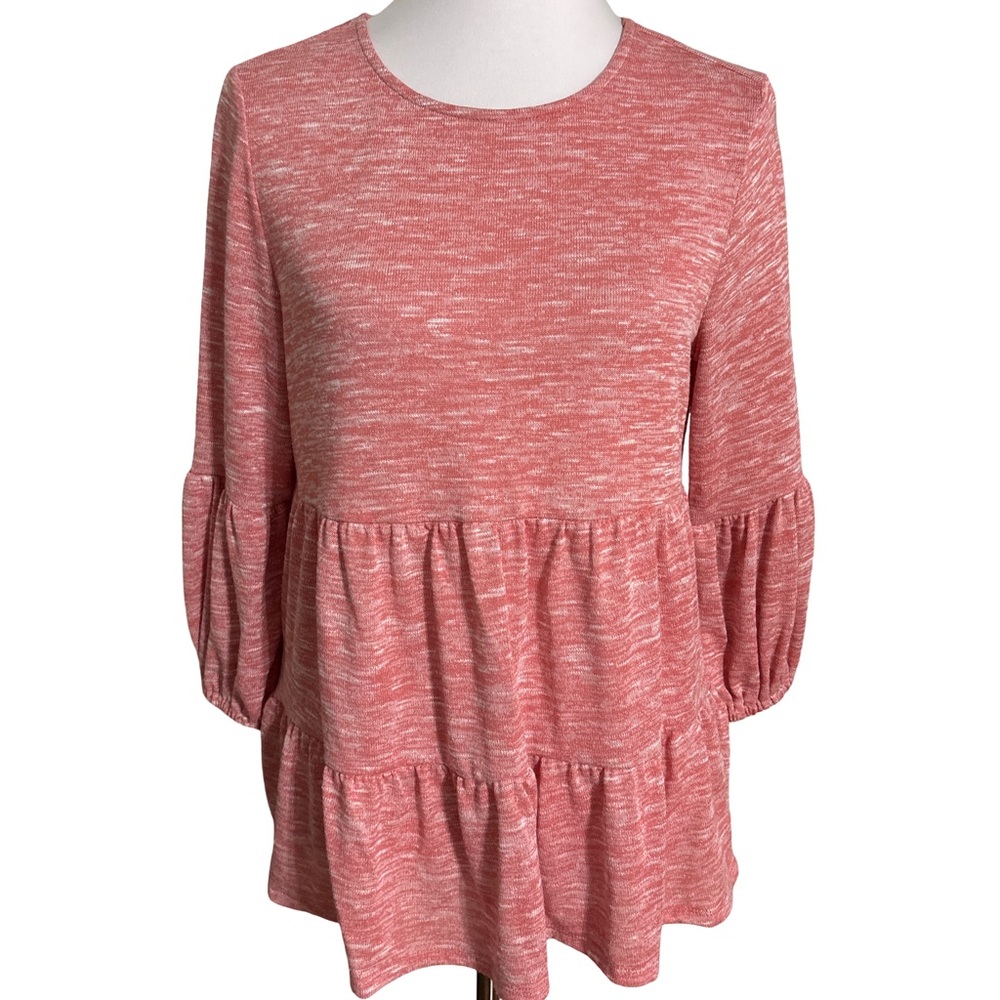 New Directions Red Marled Blouse